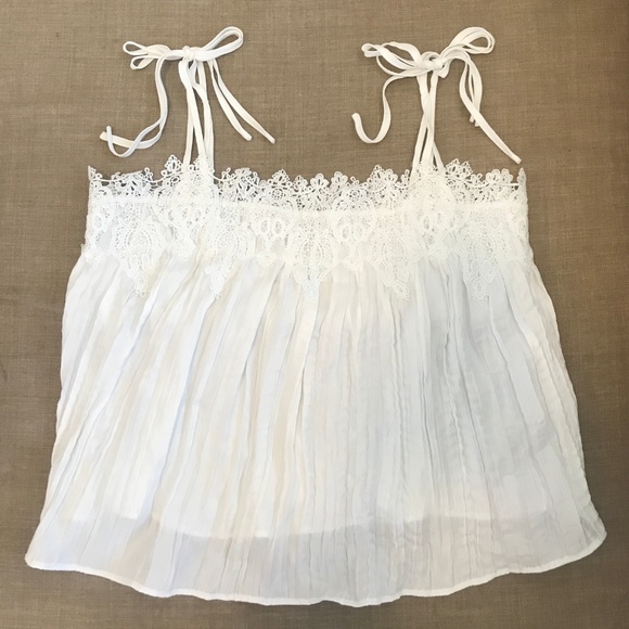 Anthropologie Eloise White Embroidered Detail Top - Picture 5 of 5